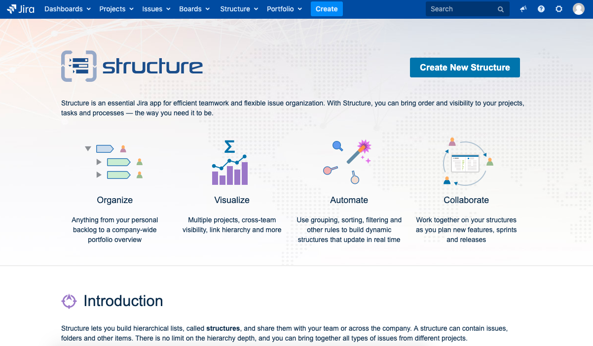 PPM tools Structure for Jira